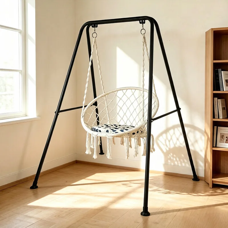 New Swing Hanging Rocking Chair for Adults & Kids, Indoor Outdoor Household Balcony Leisure Hammock Swing Chair for Relax