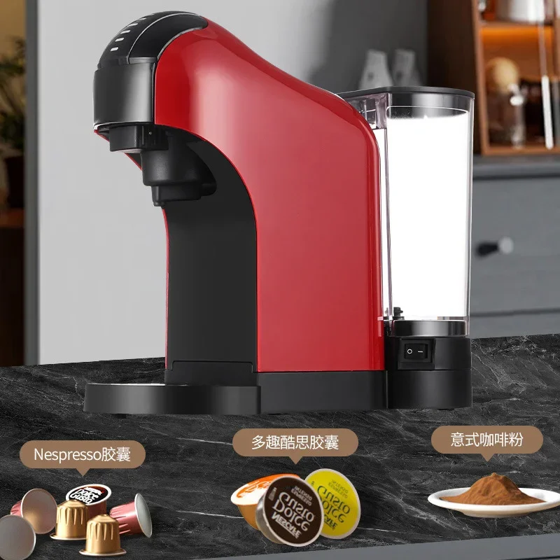 3-in-1 Multifunctional Capsule Coffee Machine, 220V Espresso Machine, Compatible with Capsules and Ground Coffee