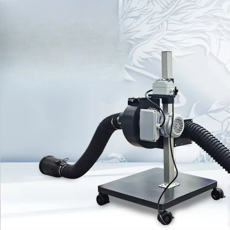 Automobile workshop smoke extractor, mobile gas vehicle exhaust ventilation device