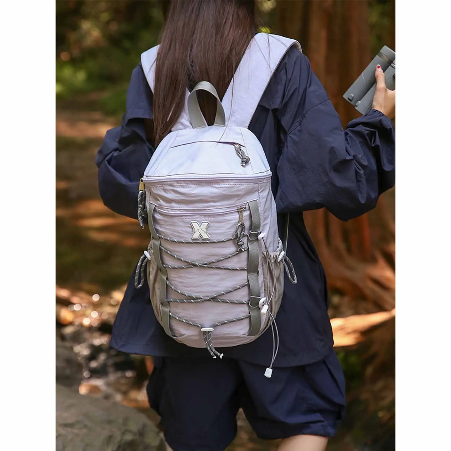 

Summer New Fashionable Leisure Travel Backpack for Women, Simple Solid Color Large Capacity Backpack, Student Mountaineering Bag