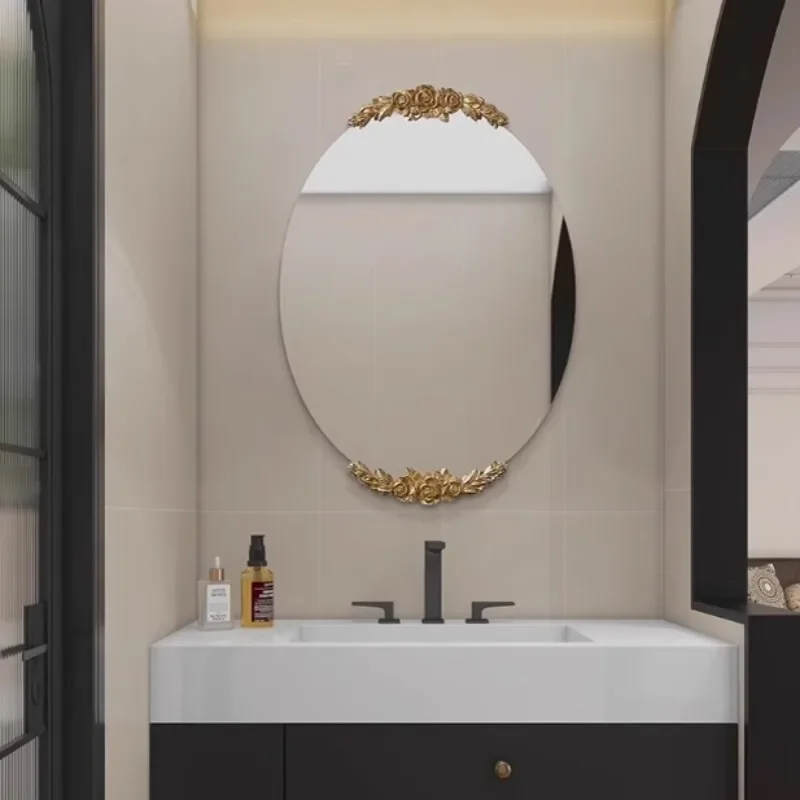 

Oval Dressing Table Mirror Accessories Long Funky Makeup Bedroom Modern Aesthetic Mirror Space Saving Spiegels Home Furniture