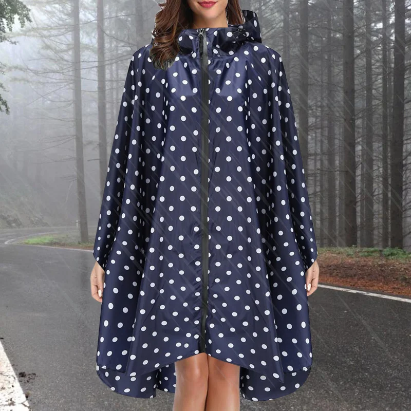 Daily Casual Printed Raincoats Unisex Fashion Rain Jacket Coat Hooded Raincoat For Adults Teens With Same Style Packaging Bag