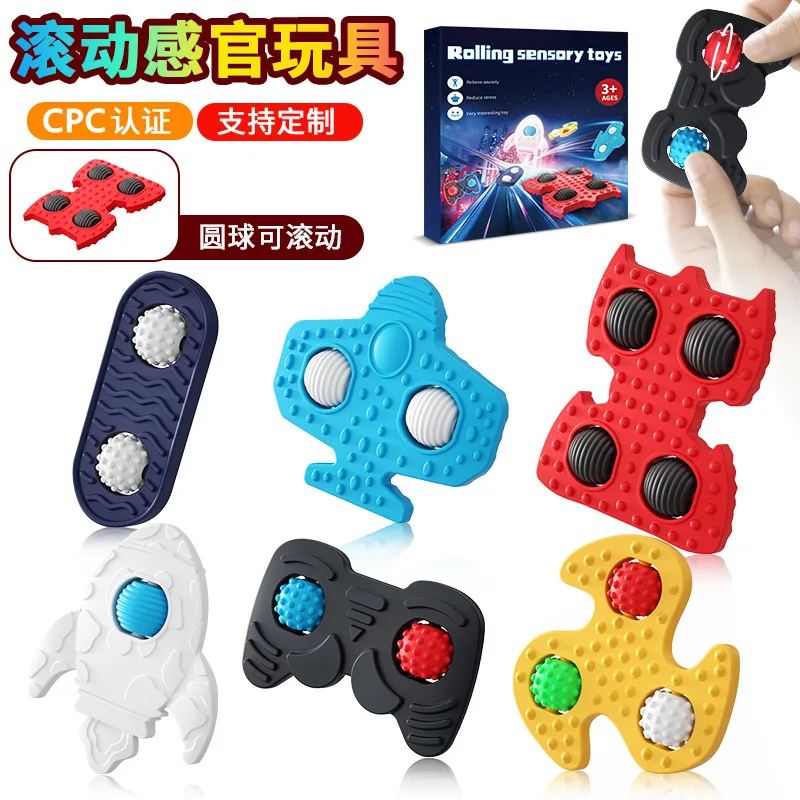 

Aovin Sensory Fidget Toys Food Grade Silicone Double Sided Texture Stress Relief Push Rolling Wheels Shapes Wholesale For Adults