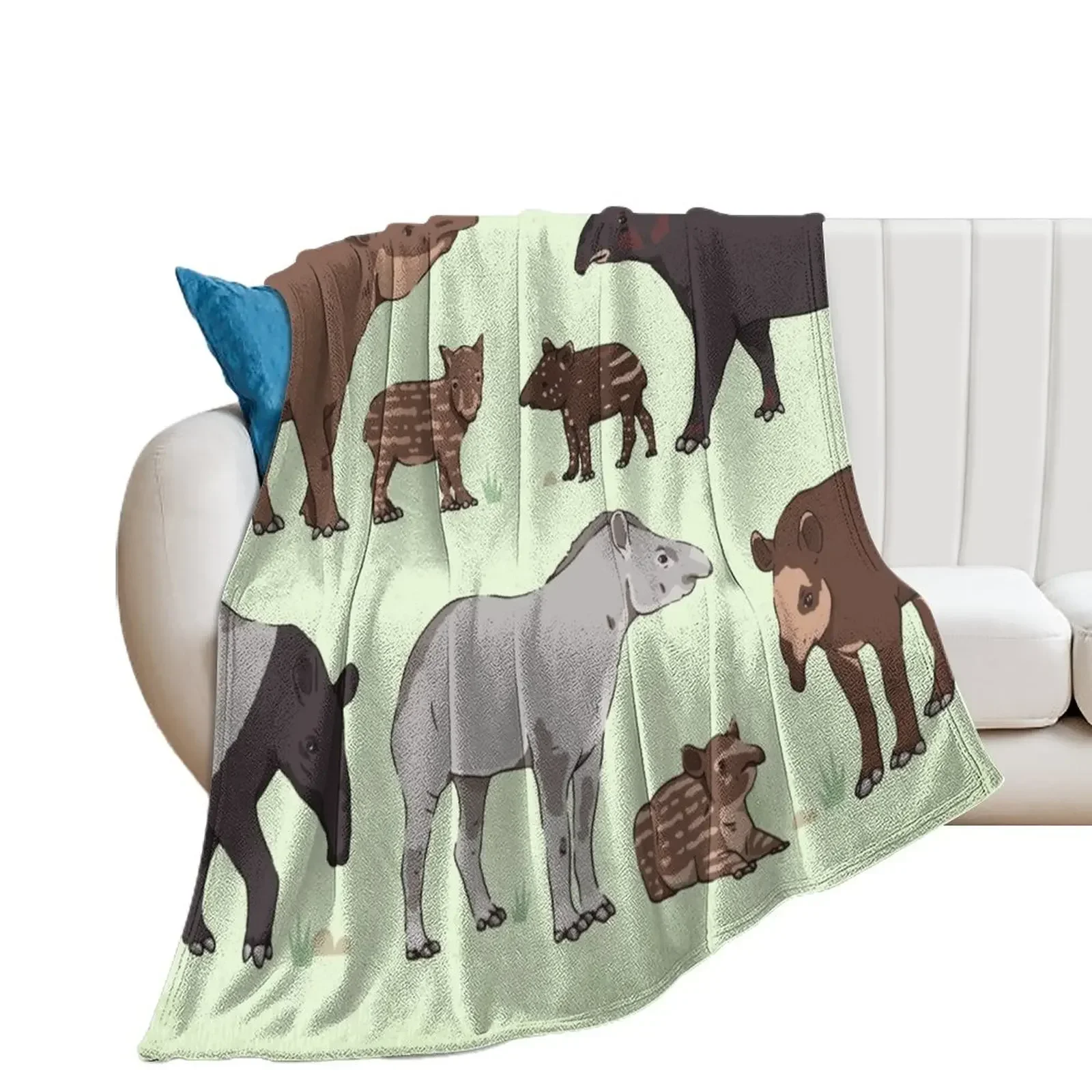 tapirs Throw Blanket Sofa Decorative Sofas Picnic Sofa Quilt Blankets