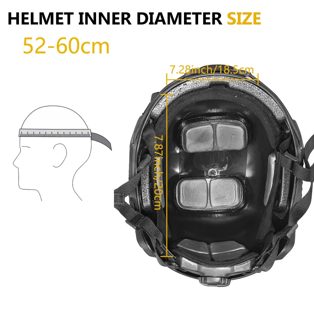 Casco táctico BOOIU FAST SF ligero ABS con suspensión Wendy - imagen 2