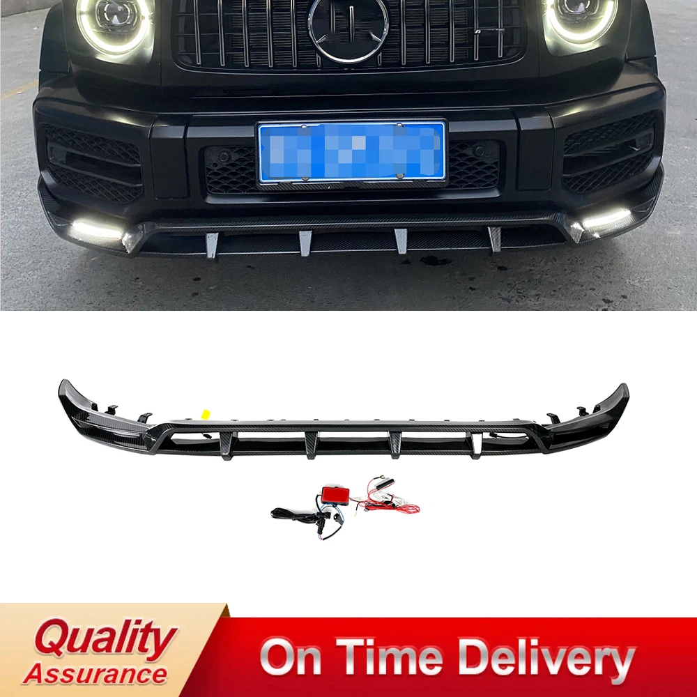 

2019+ G Class W464 W463A G63 Передняя губа TC Стиль Внешние аксессуары Сухой передний спойлер из углеродного волокна Передний диффузор Нижняя губа