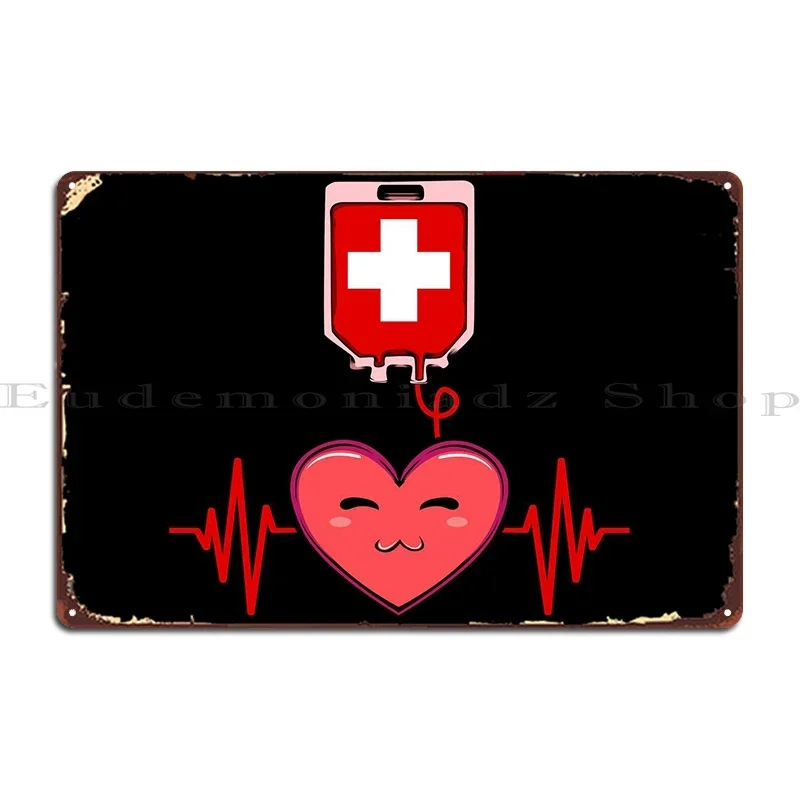 Heartbeat Donate Blood Don Metal Signs Garage Wall Decor Iron Cinema Painting Tin Sign Poster