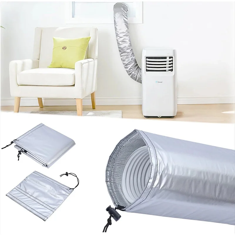 Air Conditioning Hose Protective Cover Portable Mobile Air Conditioning Heat Insulation Pipe Cover Waterproof Fireproof Sleeve
