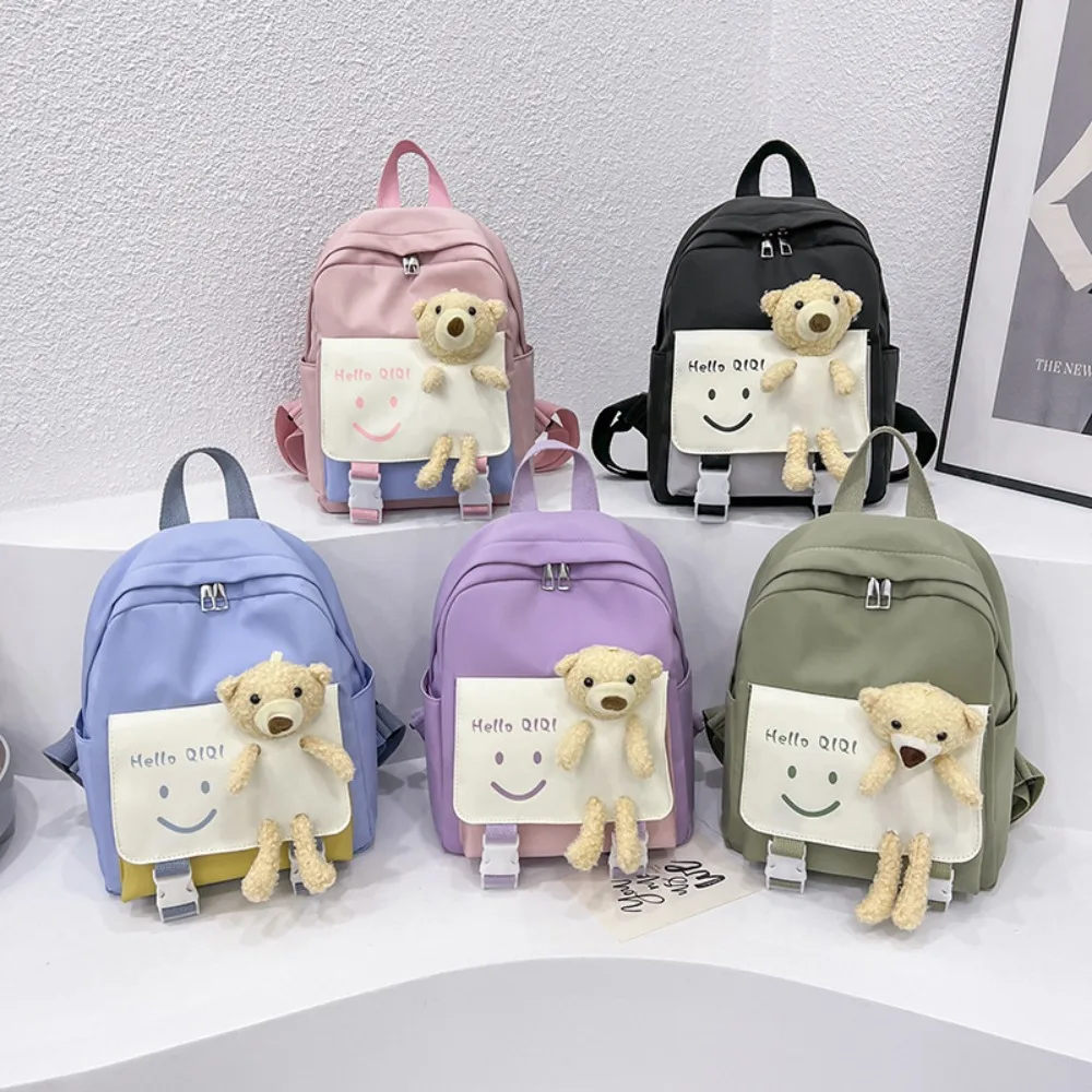 Personal isierte Hochleistungs-Kindergarten Rucksack Nylon kleine Bär Schult asche Cartoon Freizeit Rucksack Schule