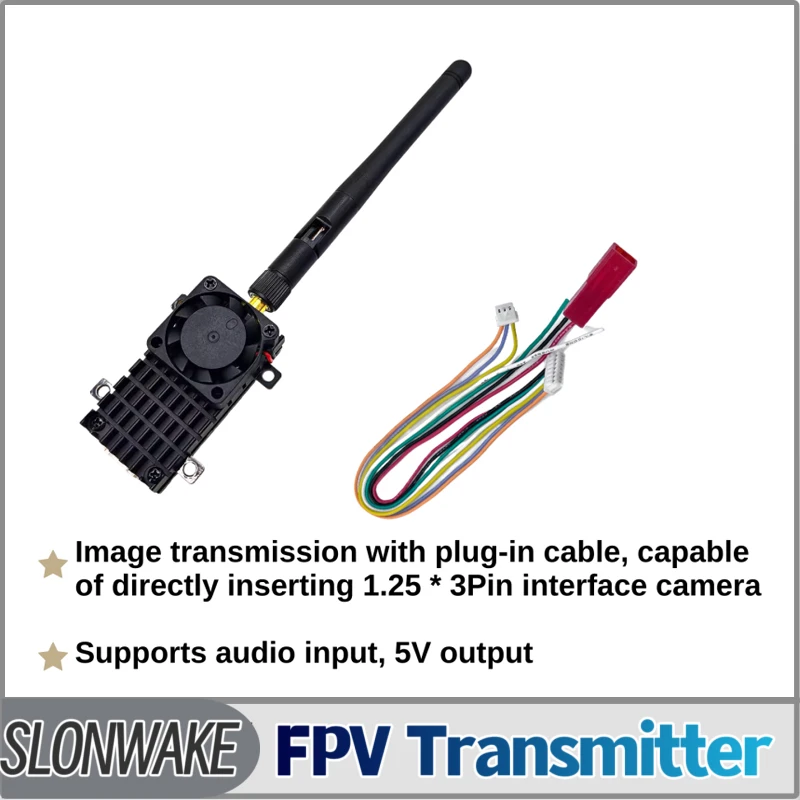 SLONWAKE 5.8G 3000mW Simulazione VTX FPV Modulo di trasmissione video 48CH Protezione da surriscaldamento integrata ad alta potenza per RC FPV Drone