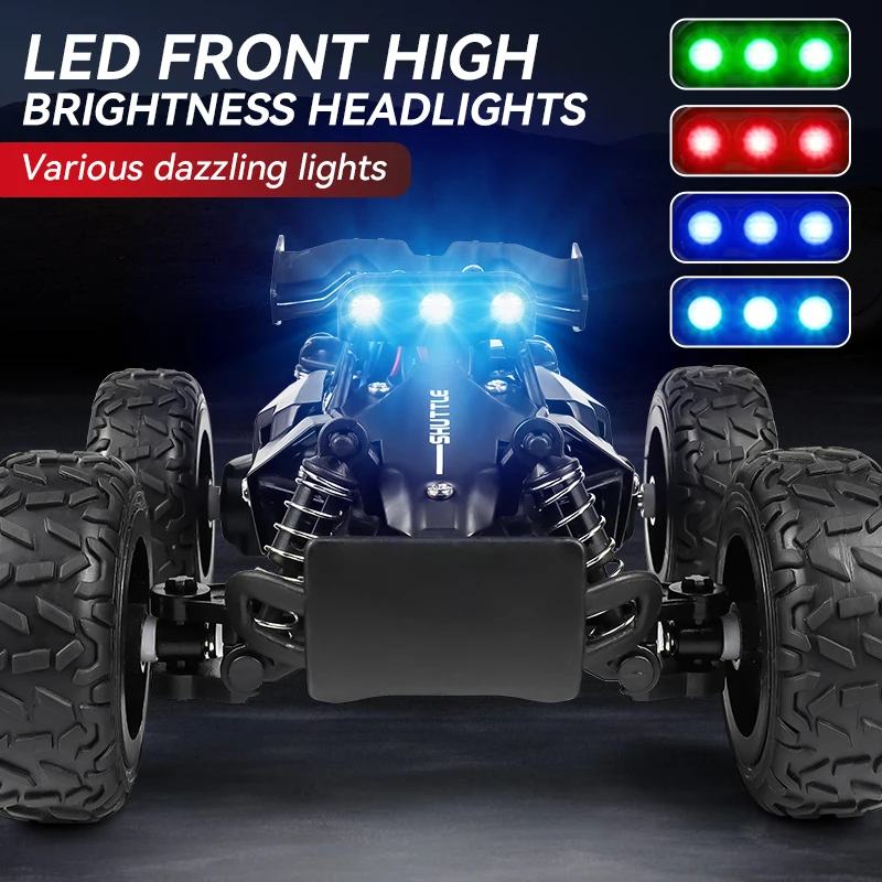 ZWN 1:32 2WD RC voiture avec quatre lumières LED couleur coque en alliage Buggy tout-terrain camions télécommandés garçons jouets pour enfants cadeaux