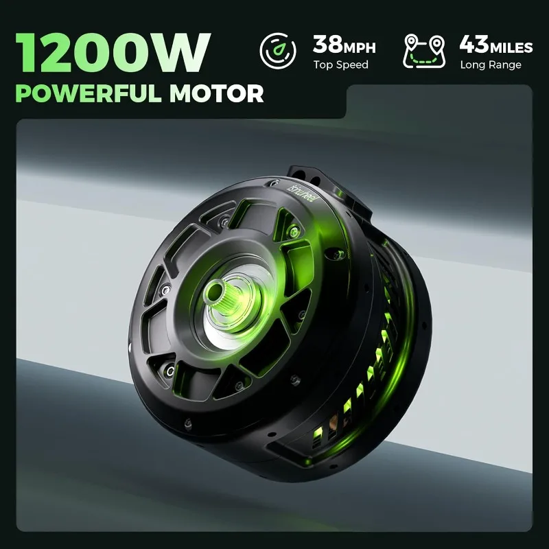Electric Scooter Adults, 21/38 MPH Top Speed & 28/43 Miles Range, 14/16'' Fat Tire Scooter for Adult with Turn Signals image 3