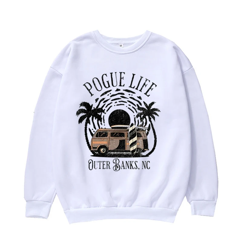 Outer Banks oversized trui, Pogue Life vintage sweatshirt, Summer Vibes, Beach Life, Pogues 4 Life, hiphop streetwear, unisex