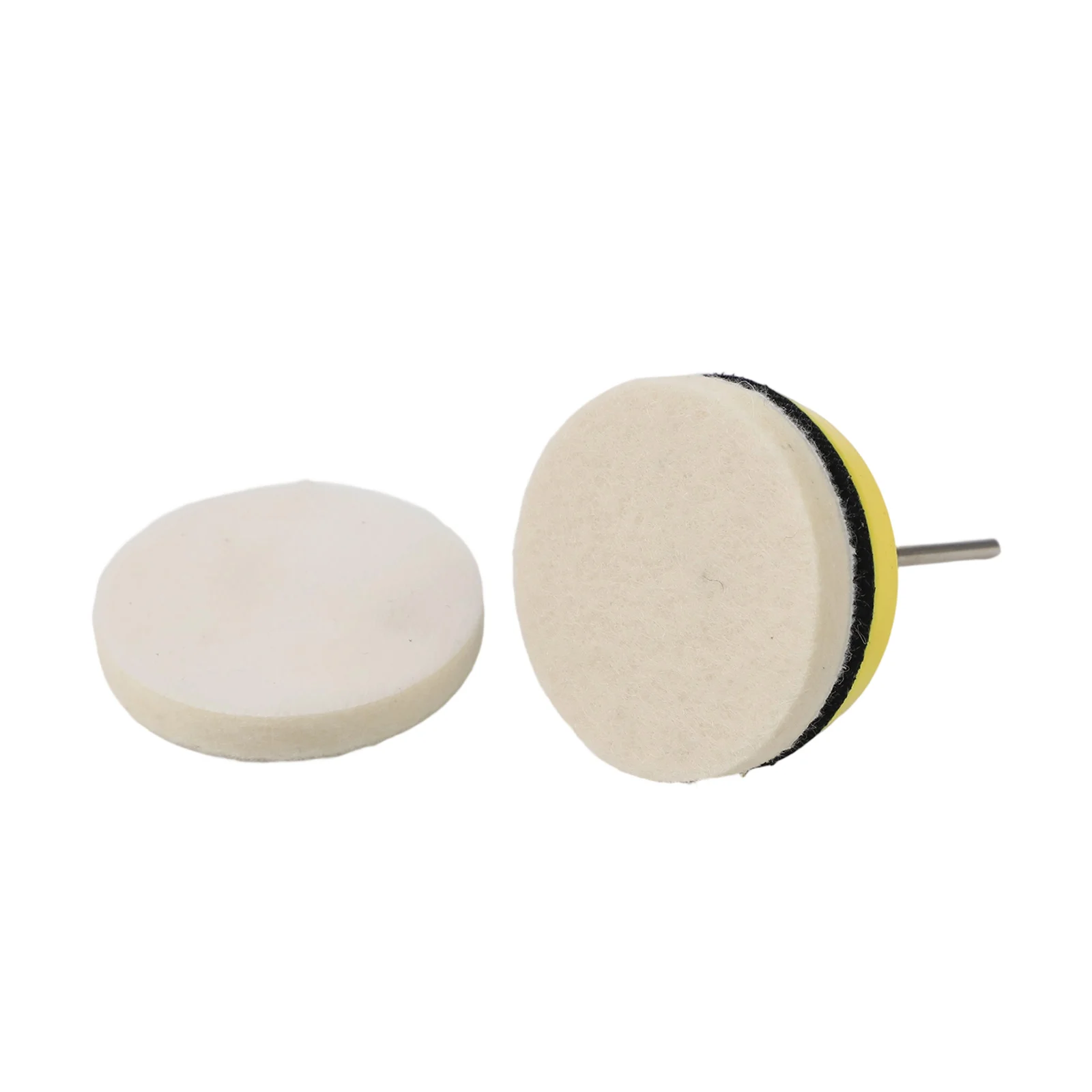 11pcs Wool Felt Polishing Pads 50mm Diameter with Mandrel for Grinding Buffing and Finishing on Various Materials
