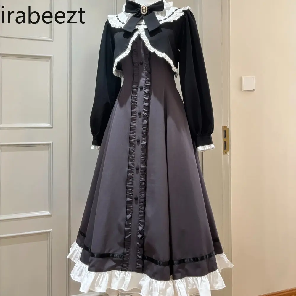 

Autumn Winter Office Commute Long Length Real Two-Piece Set French Elegant Gentle Woman Style JK Dress Suit