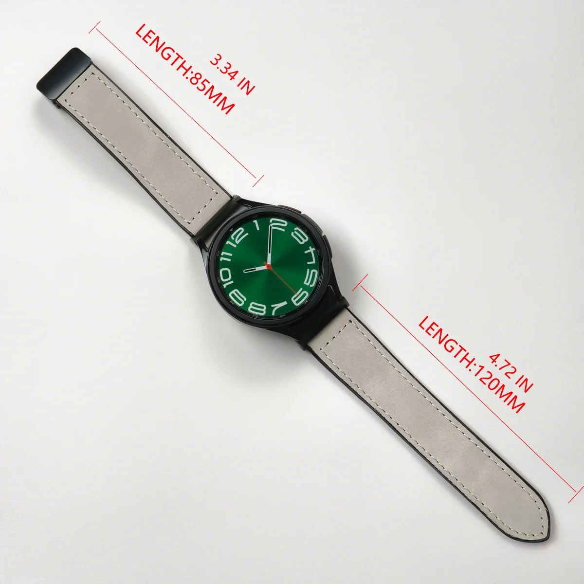 20mm Quick fit Leather Band for Samsung Galaxy Watch 6 5 4 40 44mm watch 5 pro 45 for 6/4 classic 43 47mm 42 46mm No Gaps Strap