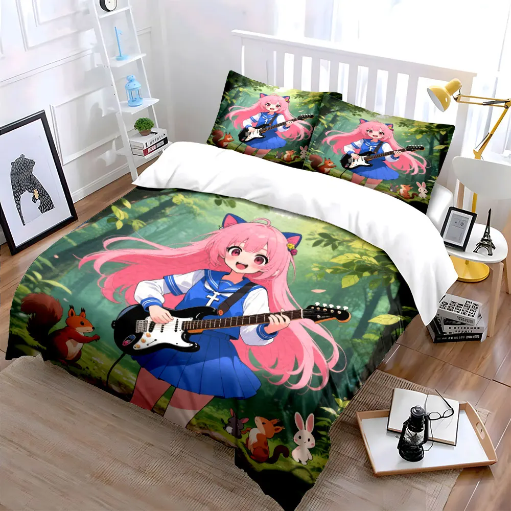 

"Anime Forest Music Set" Soft Comfortable Duvet Cover Bedding Set Included 1*Duvet Cover & 2*Pillowcases, gift