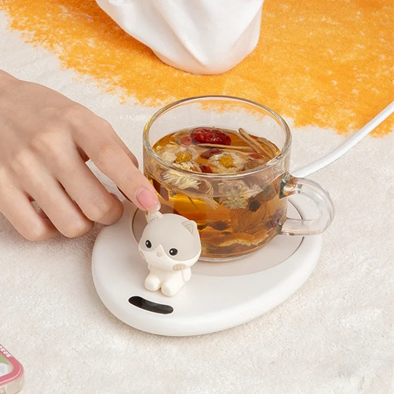 Retro Coffee Mug Warmer with 3 Temperature Settings for Office Home - Auto-Off Cup Warmer Plate for Cocoa Tea Water Milk - Gift