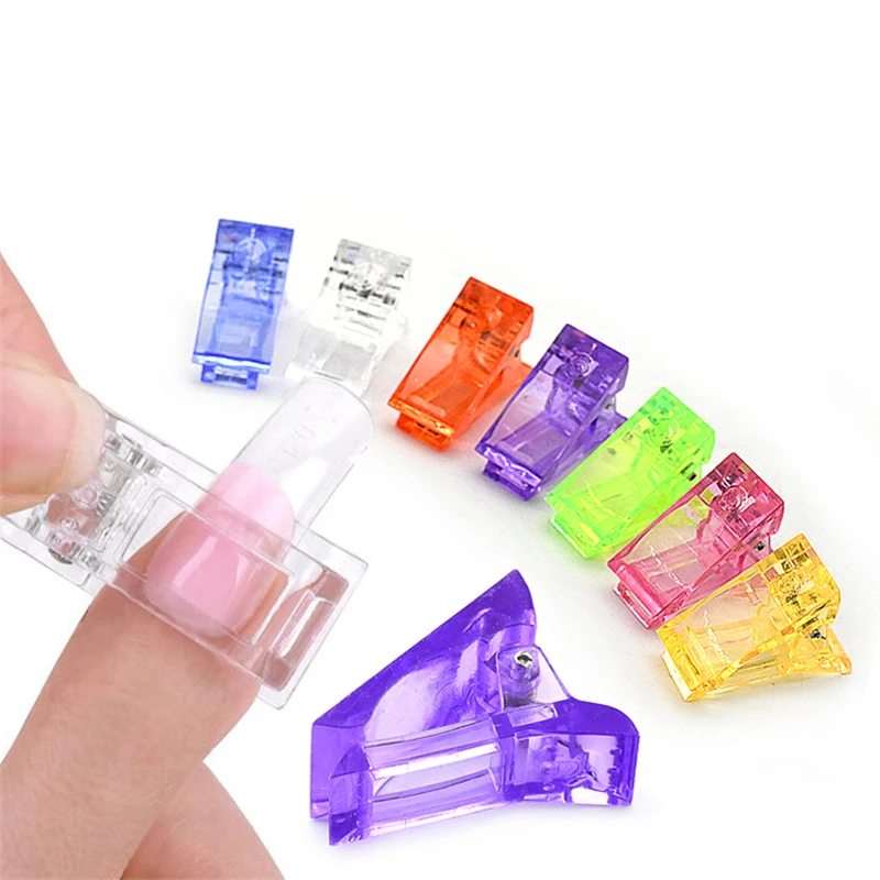 5/10Pcs Nail Clip Finger Extension Acrylic Nail LED Builder Clamps for Quick Building Nail Forms Manicure Art Builder Tools