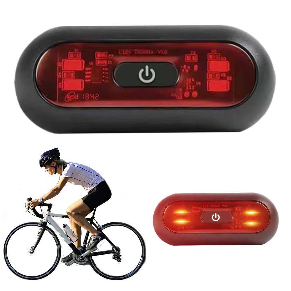 Moto Helmet Light IPX4 Waterprooof Motorcycle Helmet Brake Light LED Motorcycle Bike Rear Helmet Lamp Safety Warning Tail Light