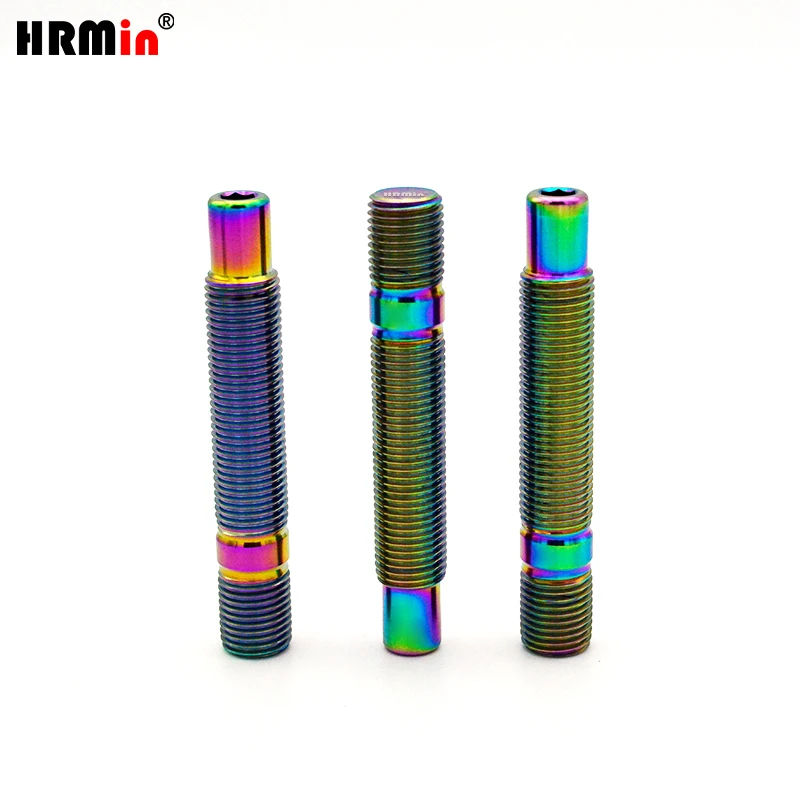 HRMin Gr5 titanium wheel stud M14x1.5x65-100mm for VW Ferrari, Porsche, Mercedes, Audi, Lamborghini, Bentley car