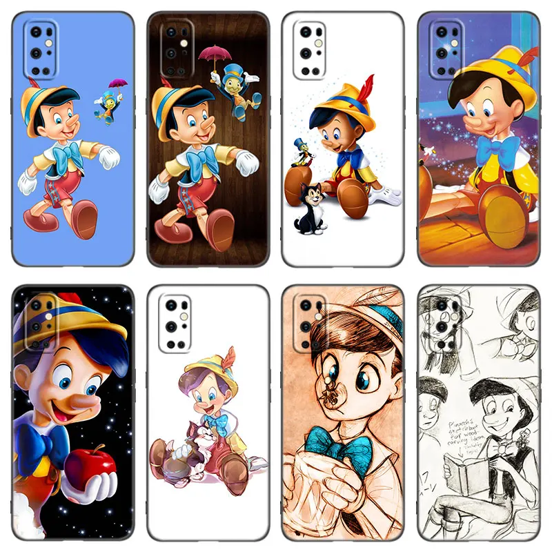 Funny Anime Pinocchio Phone Case For OnePlus 9 10 ACE 2V Pro 9RT 10T 10R 11R Nord CE 2 3 Lite N10 N20 N30 Black Silicone Cover