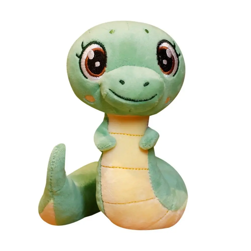 Lindo zodiaco serpiente año mascota muñeca suave peluche serpiente muñeco de juguete Anime dibujos animados serpiente de la suerte peluches muñeca niños