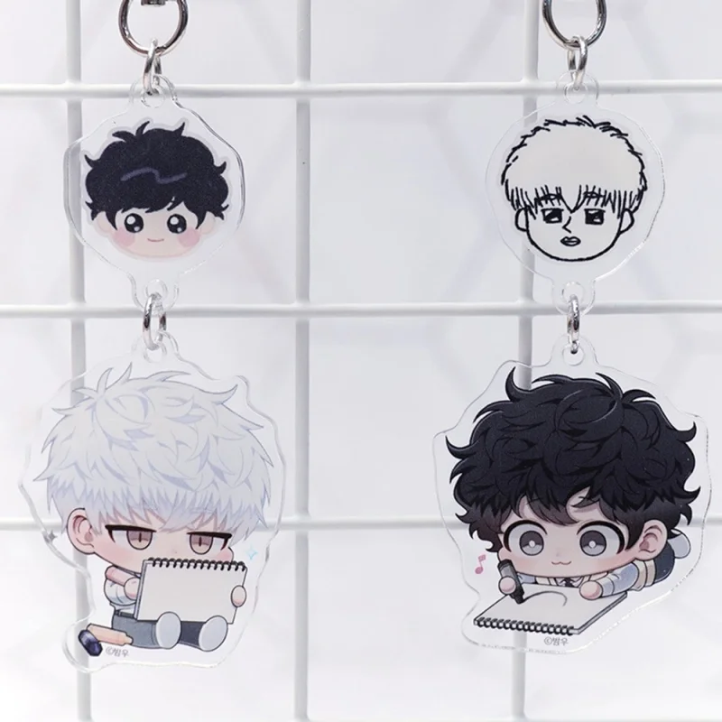 Cherry Blossoms After Winter Anime Acrylic Keychain 6cm Haebom Taesung Cute Chibi Pendant Bag Charm Accessory Gift for Fans