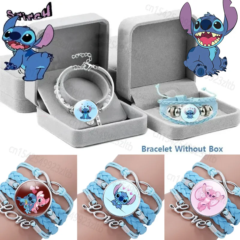 

Cute Disney Stitch Bracelet Transparent Acrylic Anime Lilo&Stitch Cartoon Stich Wristand Present Kids Toys Girl Christmas Gift