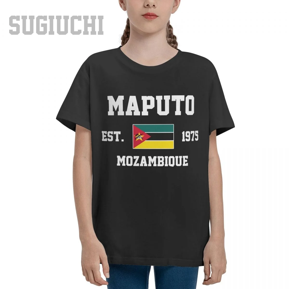 

Unisex Youth Boy/Girl Mozambique EST.1975 Maputo Capital T-shirt Kids tshirt tee 100% Cotton T Shirt o-neck short Children