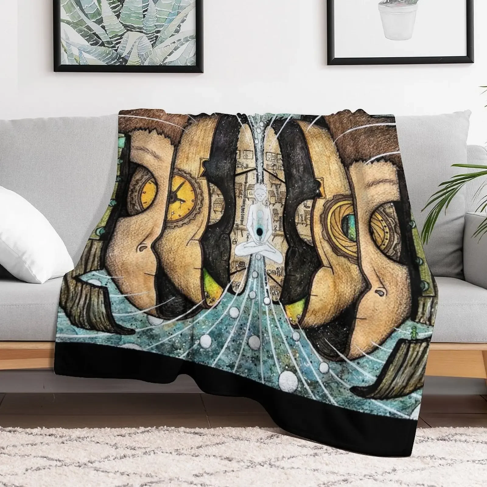 Inside the mask Throw Blanket Fade Resistant Durable Throw Blanket
