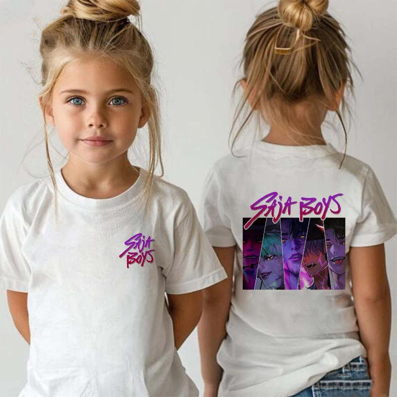 

European American Saja Boys Boy Band Kids Shirt, Demon Hunters Merch, Soda Pop, Huntrix Hoodie, Saja Boys Light Stick