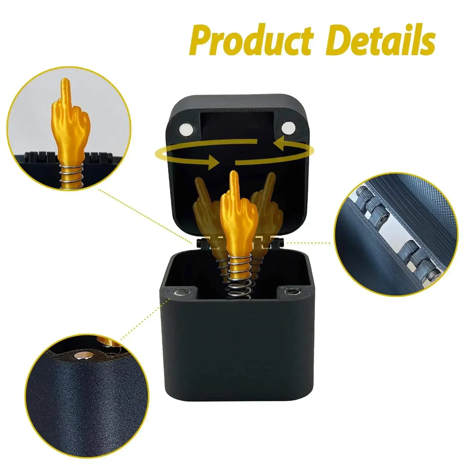 

Christmas Surprise Middle Finger Box Fun Prank Gift Funny Creative Gift Desk Surprise Gift Box Ornaments Toys Home Ornaments