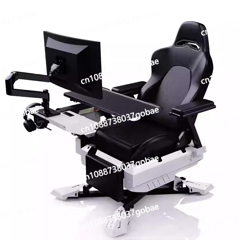 

Ergonomic Excellence Cockpit Gaming and Office Chair Computer Reclining Cockpit Gaming Chair (Exclude 2 Monitors)