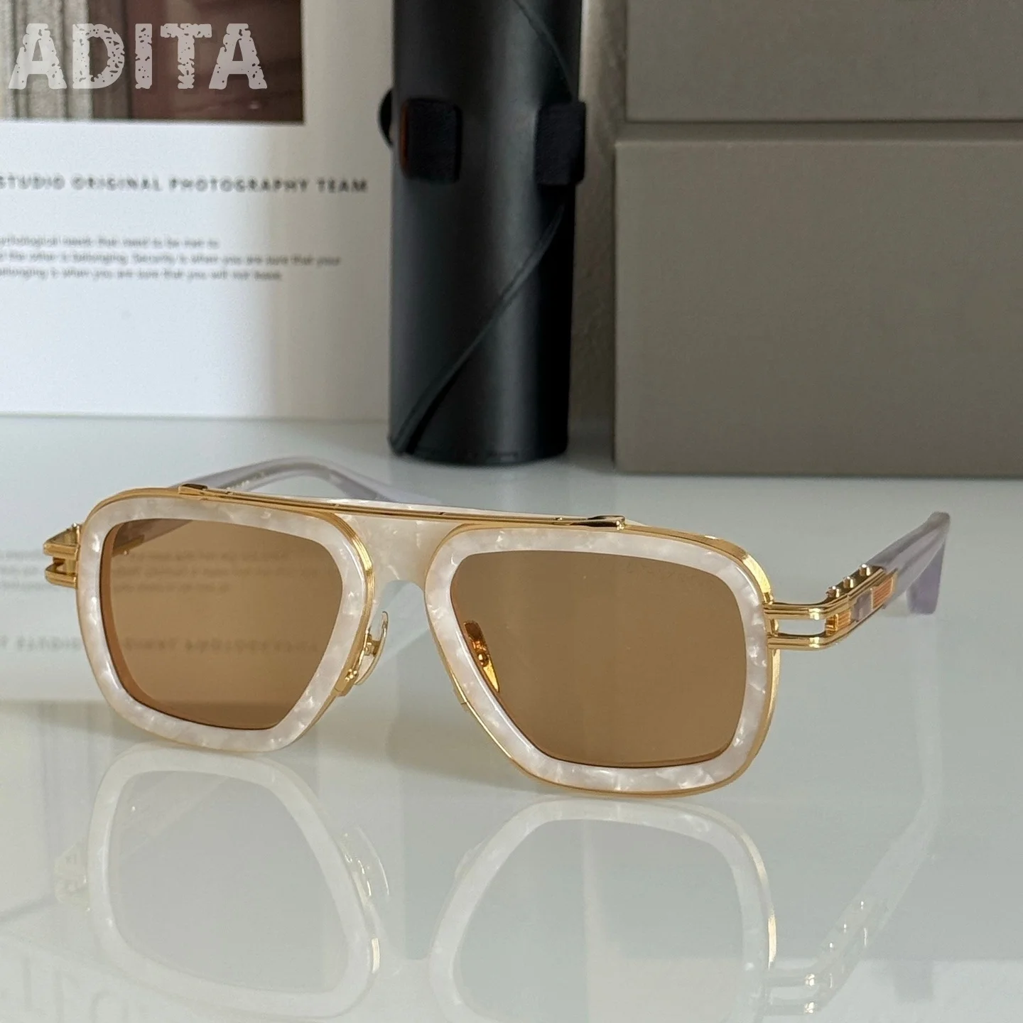 ADITA LXN EVO Top Hoge Kwaliteit Zonnebrillen voor Heren Titanium Stijl Modieus Design Zonnebrillen voor Dames met doos