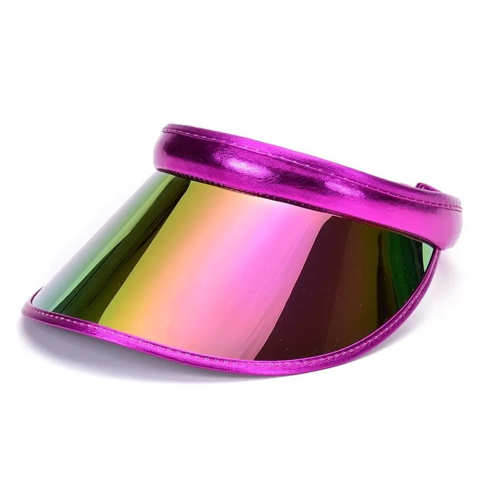 New Plastic Summer Baseball Hat PVC Transparent Visor Caps Women Men Empty Top Outdoor Sunshade