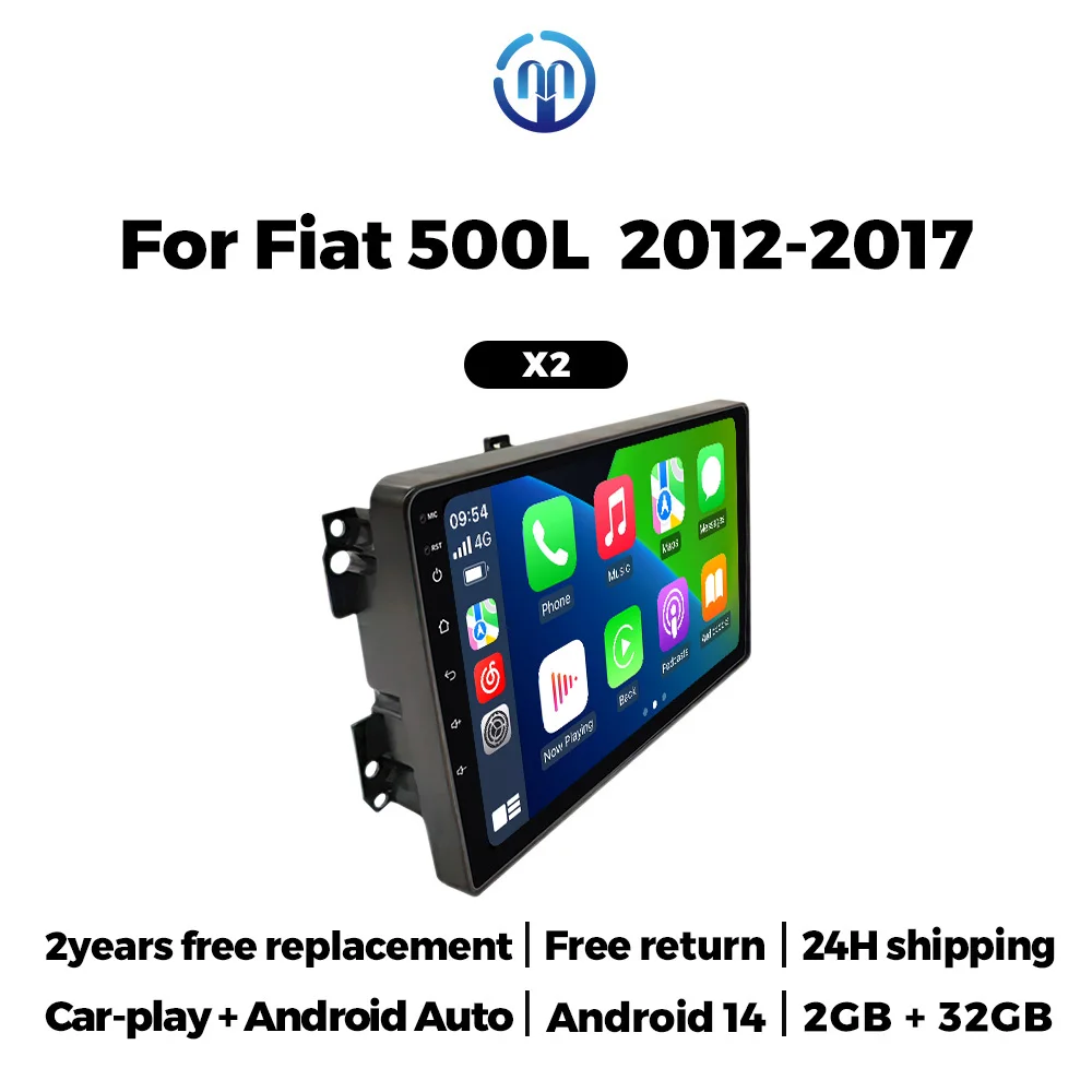 

NaviFly NEW Android14 для Fiat 500L 2012-2017, интеллектуальное голосовое управление, мультимедийный проигрыватель, аудиосистема, беспроводной CarPlay, автосистема.