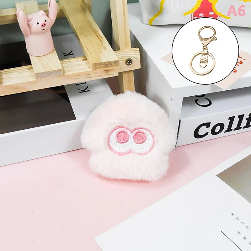 Cartoon Splatoon Inkling Plüsch Schlüssel bund Anime Orange rot Inkling Kawaii Tier Rucksack Anhänger weich ausgestopfte Cartoon Spielzeug puppe