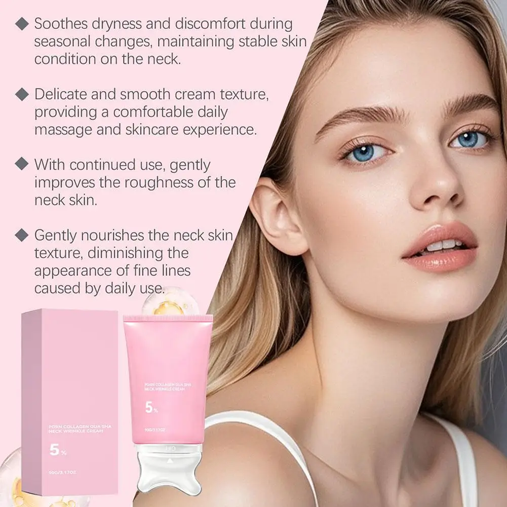 PDRN Pink Collagen Volume Multi Balm / PDRN Collagen Gua Sha Roller Halscreme Tief Hydratisierende Feuchtigkeitsspendende Aufpolsternde Gesichts- und Halscreme – Detail 15
