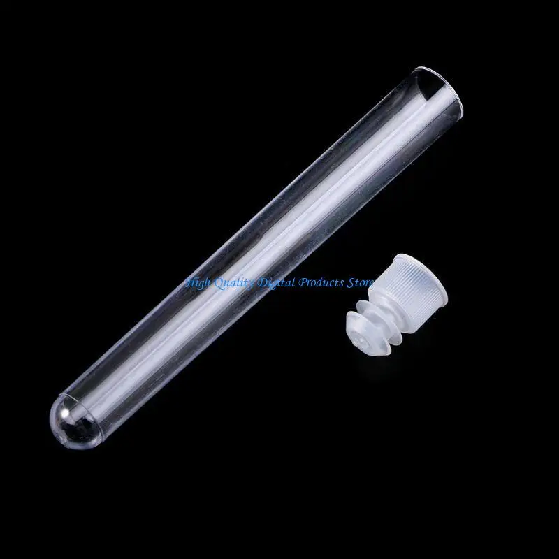U2JE Pack of 50 Transparent Plastic Centrifuge Tubes Set Laboratory Test Tubes with Protective Cap for Ideal for Lab School