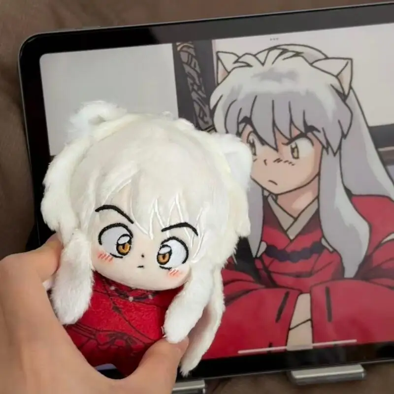 Japan Anime Periphery Inuyasha Printed Clothing Standing Posture Soft Plush Filling Doll Desktop Decoration Girls Birthday Gifts