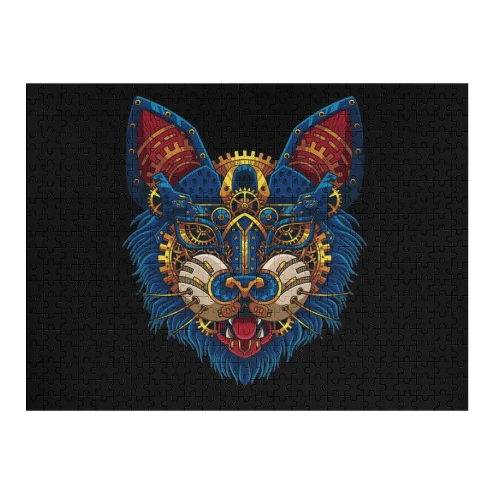 

Steampunk cat Jigsaw Puzzle Custom Child Gift Personalized Photo Gift Custom Wooden Gift Puzzle