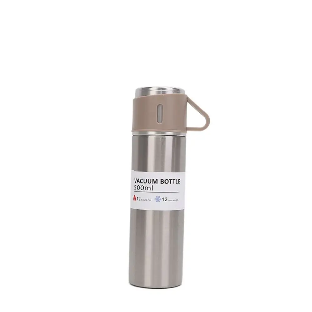 

304 Stainless Steel Vacuum Insulated Bottle Set with Cup 500ml Vacuum Flask Business Style Thermal Bottle Cold Drink