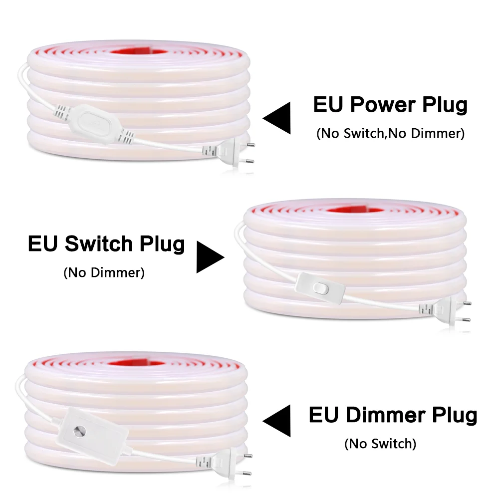 Tira de luces LED COB de neón, cinta adhesiva de 220V y 240V, 288LED/M, resistente al agua IP67, Flexible, FOB, iluminación de cocina