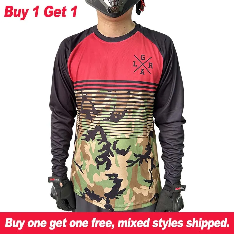 

Loose Riders Mtb men's downhill jacket DH cross-country mountain bike shirt enduro jersey buy one get one free