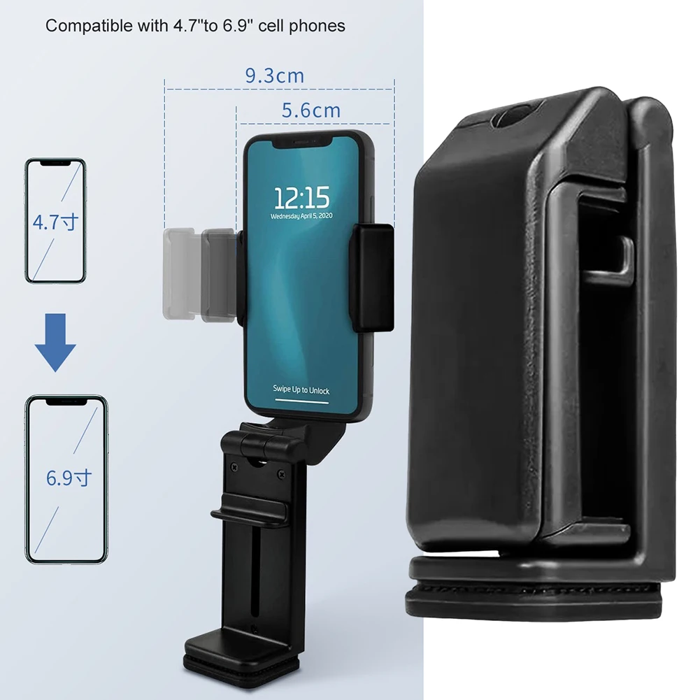 عالمي في الرحلات الجوية حامل هاتف الطائرة جبل 360 درجة دوران يدوي طائرة السفر حامل جوّال بلاستيكي #5