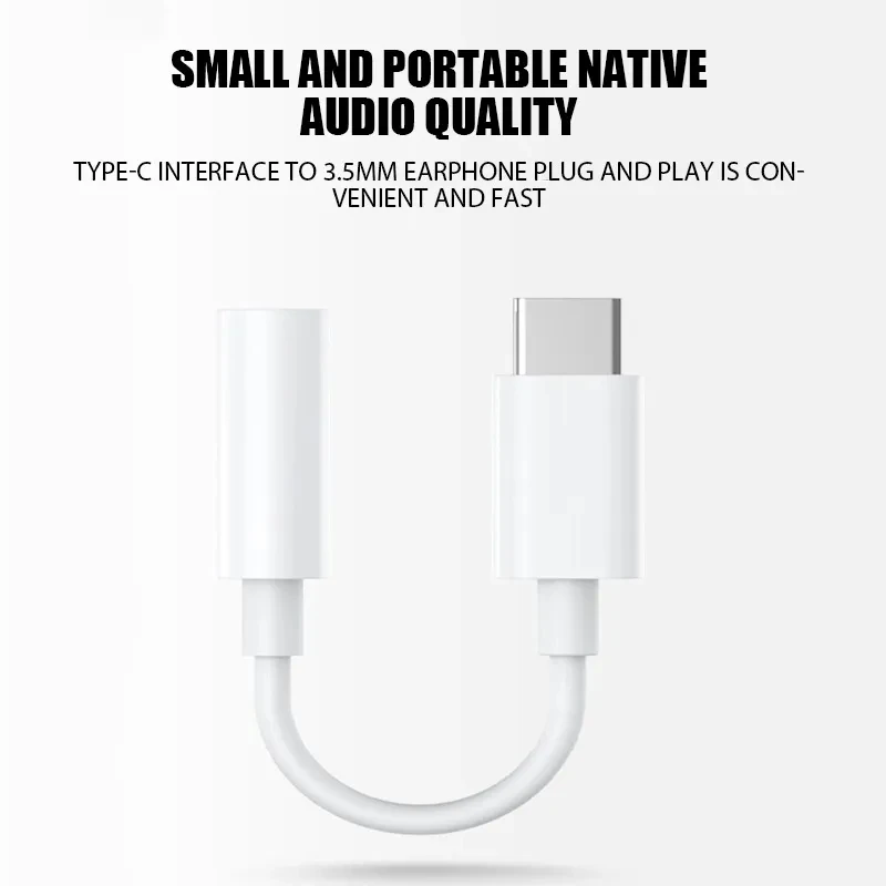 For HiFi Type C To 3.5mm Aux Adapter For Xiaomi Mi 12 11 Type-C 3.5mm Jack Headphones Audio Cable POCO X5 Pro Note 9 10 11
