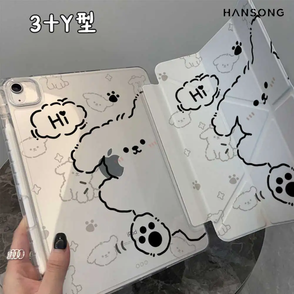 

3 + Y-fold для iPad 10-го поколения, прозрачный чехол для Air 4 5 6 10,9 дюйма 11 дюймов 13 дюймов для Air 12/13 9,7 Pro 11 12,9 13 Mini 6 7 Чехол