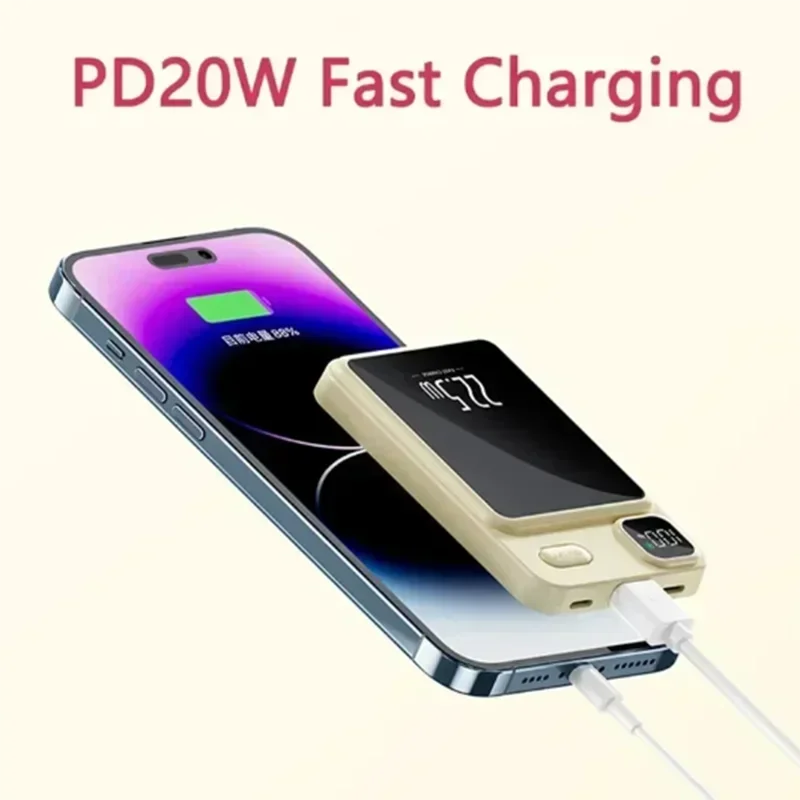 Xiaomi-Chargeur magnétique sans fil 50000mAh, batterie externe Magsafe, charge rapide, pour Android iPhone 15 16