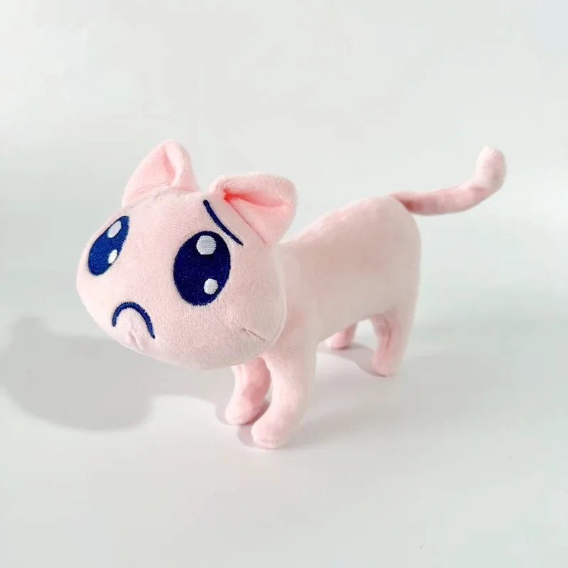 

Generic Cute Pink Ap Cat Plush Toy Anime Game Peripheral Soft Stuffed Doll With Big Sad Eyes Cartoon Gift For Kids Home Decor